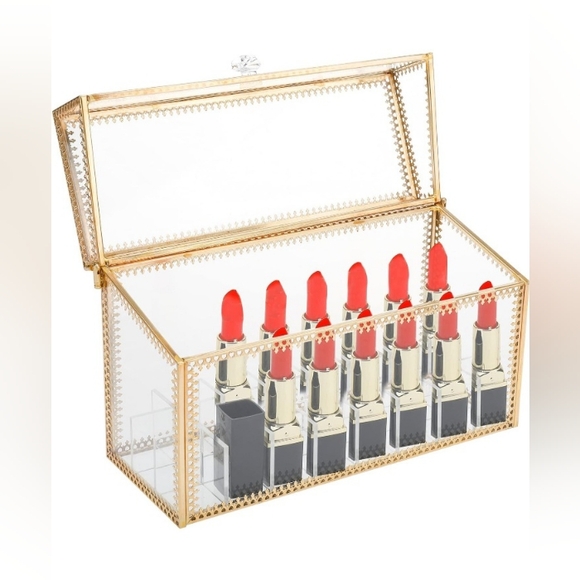 New Glass & Gold Makeup Lipstick Holder - Picture 12 of 12